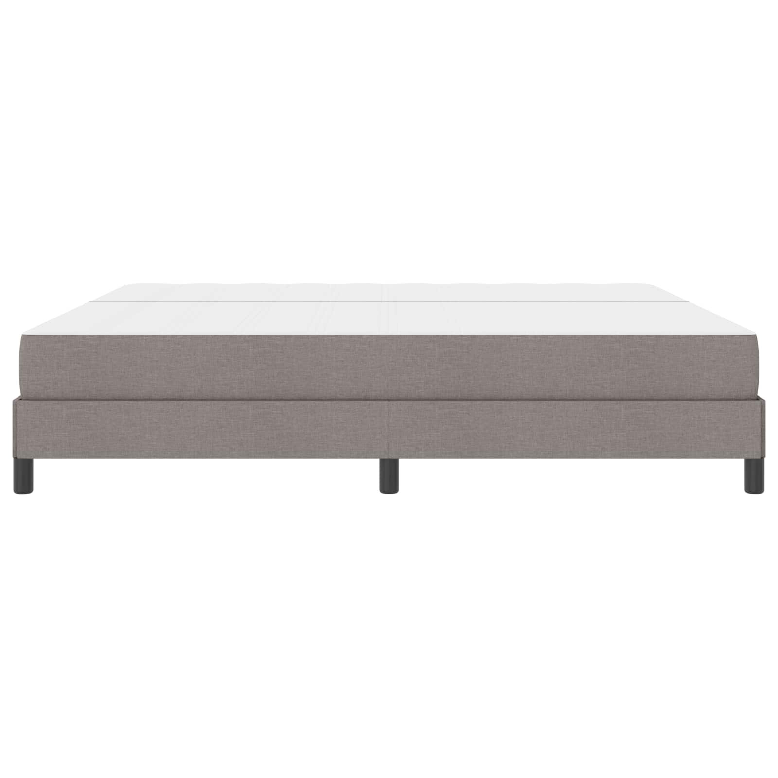 Lit à ressorts avec matelas Taupe 200 x 200 cm tissu - XIOS