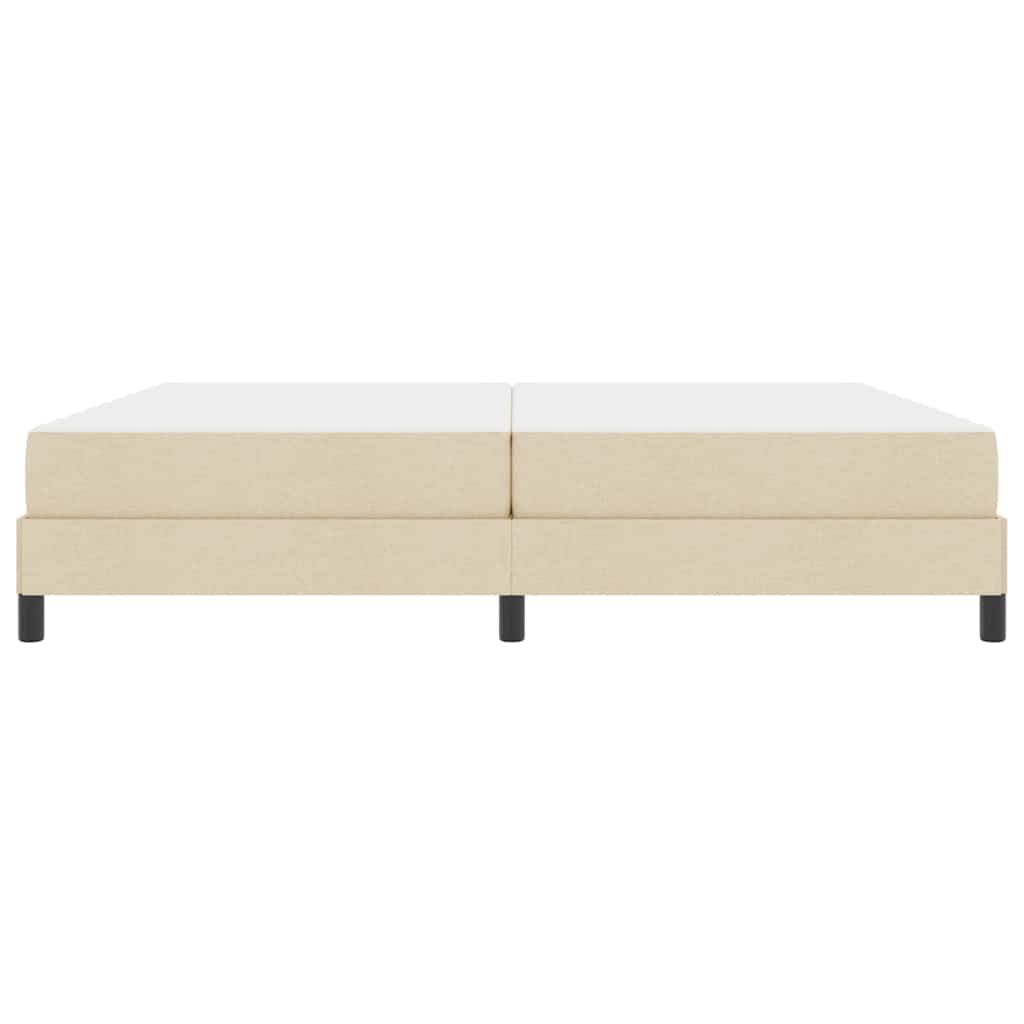 Lit à ressorts avec matelas Crème 200 x 200 cm tissu - XIOS