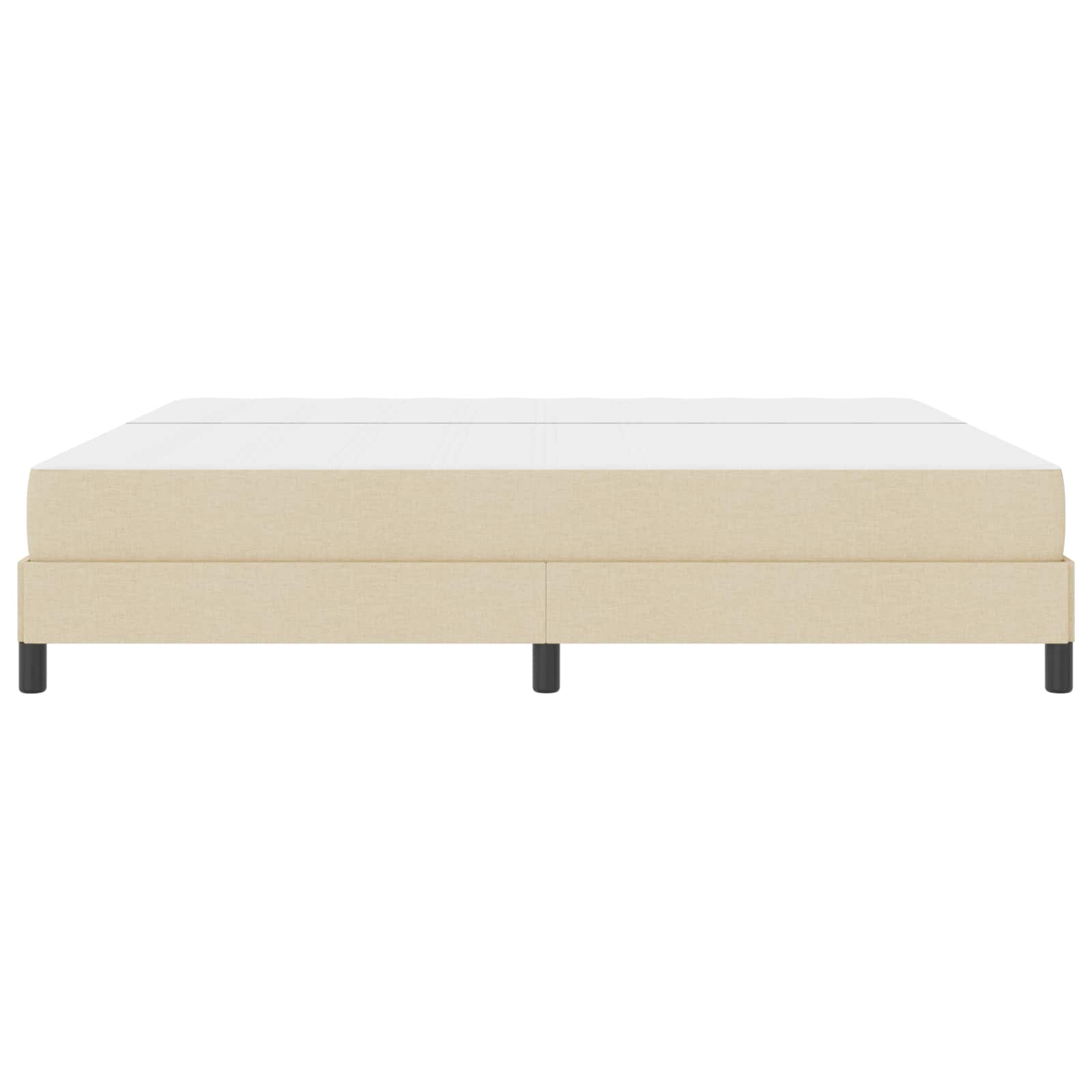 Lit à ressorts avec matelas Crème 200 x 200 cm tissu - XIOS
