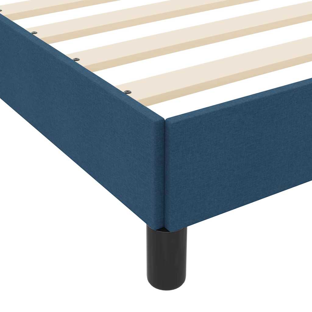 Lit à ressorts avec matelas Bleu 200 x 200 cm tissu - XIOS