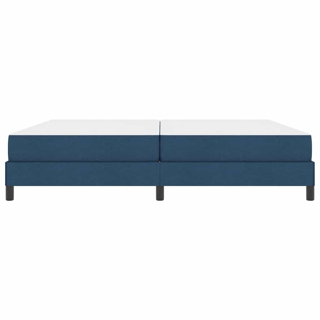 Lit à ressorts avec matelas Bleu 200 x 200 cm tissu - XIOS