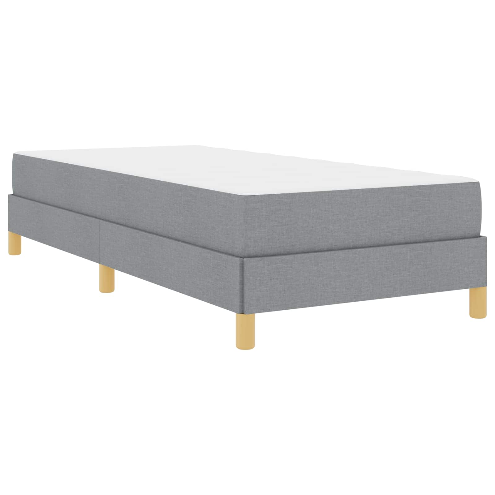 Lit à ressorts avec matelas Gris clair 80 x 200 cm tissu - XIOS
