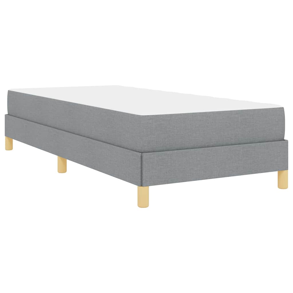 Lit à ressorts avec matelas Gris clair 80 x 200 cm tissu - XIOS