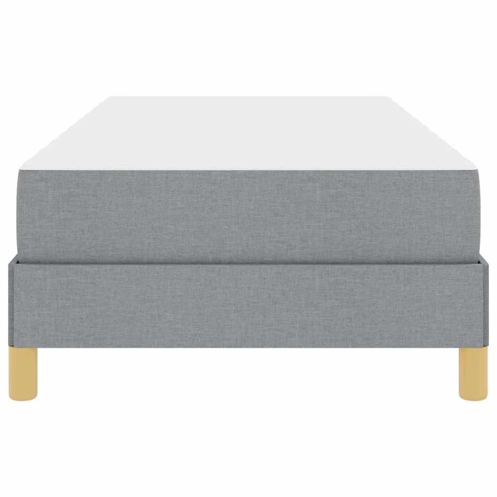 Lit à ressorts avec matelas Gris clair 80 x 200 cm tissu - XIOS