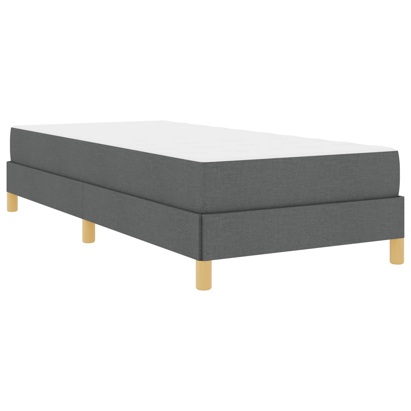 Lit à ressorts avec matelas Gris foncé 80 x 200 cm tissu - XIOS