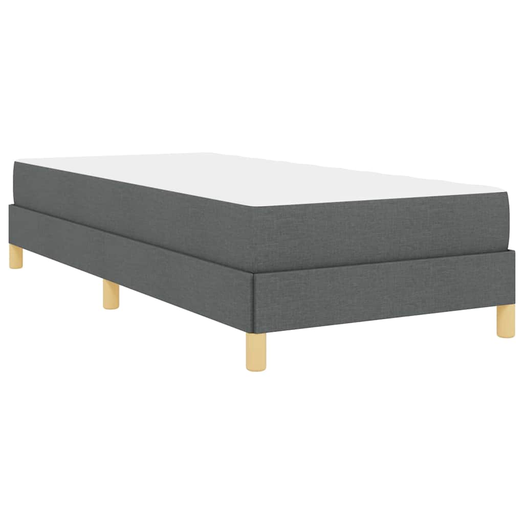 Lit à ressorts avec matelas Gris foncé 80 x 200 cm tissu - XIOS