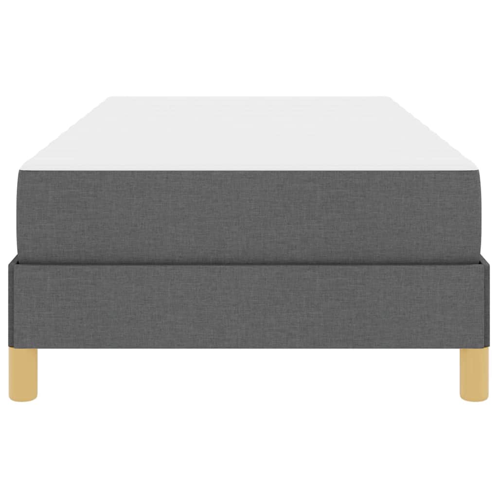 Lit à ressorts avec matelas Gris foncé 80 x 200 cm tissu - XIOS