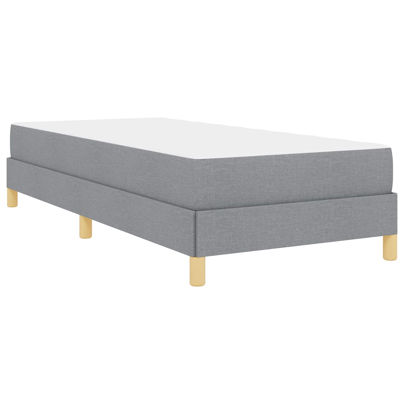 Lit à ressorts avec matelas Gris clair 90 x 190 cm tissu - XIOS