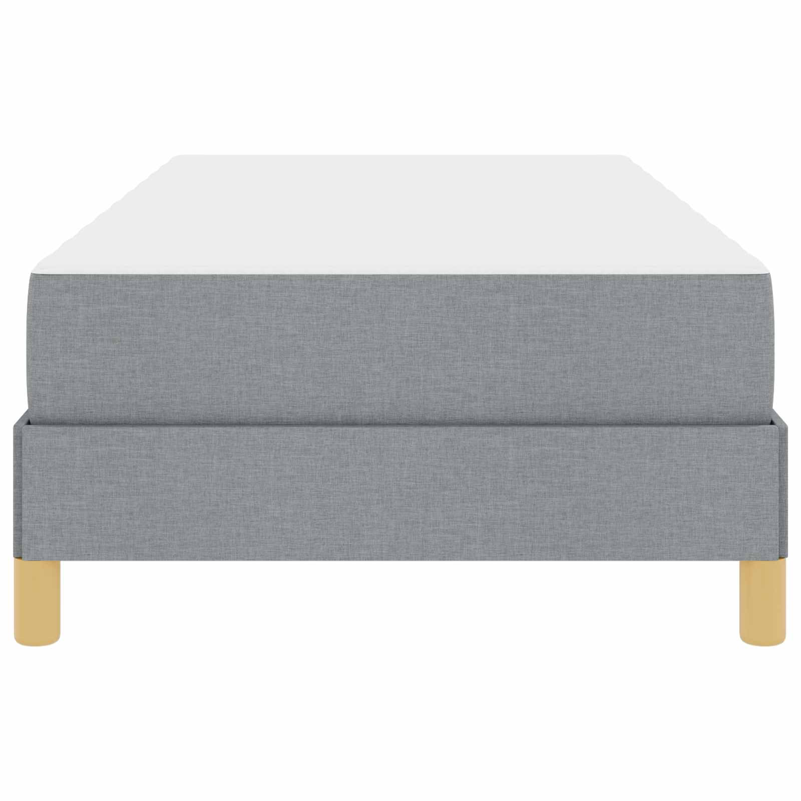 Lit à ressorts avec matelas Gris clair 90 x 190 cm tissu - XIOS