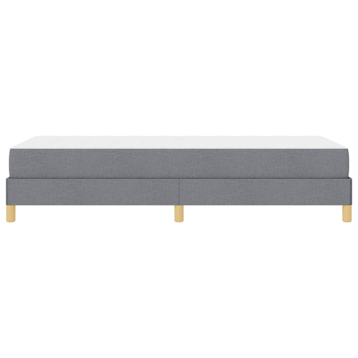 Lit à ressorts avec matelas Gris clair 90 x 190 cm tissu