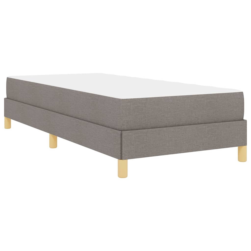 Lit à ressorts avec matelas Taupe 90 x 190 cm tissu - XIOS