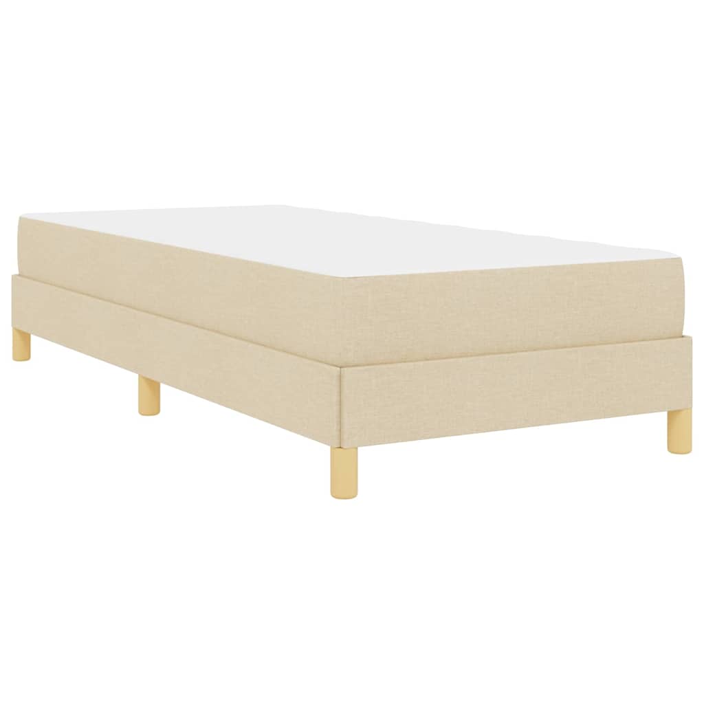 Lit à ressorts avec matelas Crème 90 x 200 cm tissu - XIOS