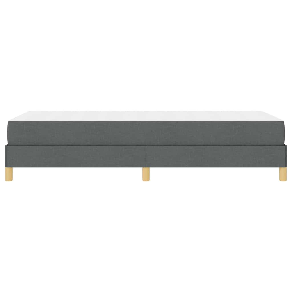 Lit à ressorts avec matelas Gris foncé 100 x 200 cm tissu - XIOS