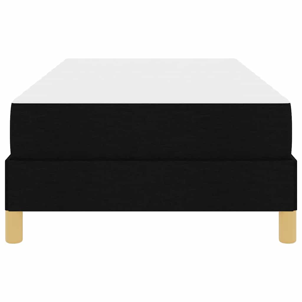 Lit à ressorts avec matelas Noir 100 x 200 cm tissu - XIOS