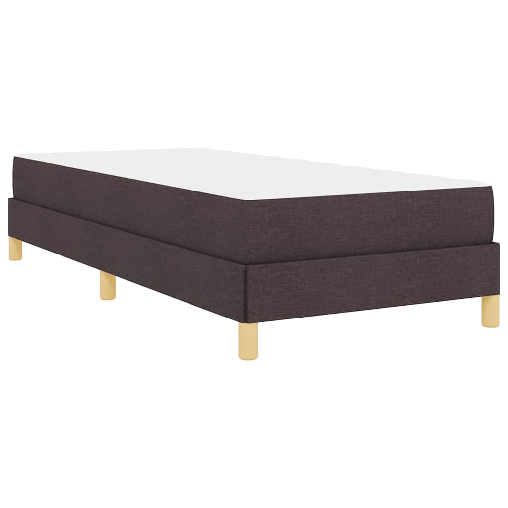 Lit à ressorts avec matelas Marron foncé 100 x 200 cm tissu - XIOS