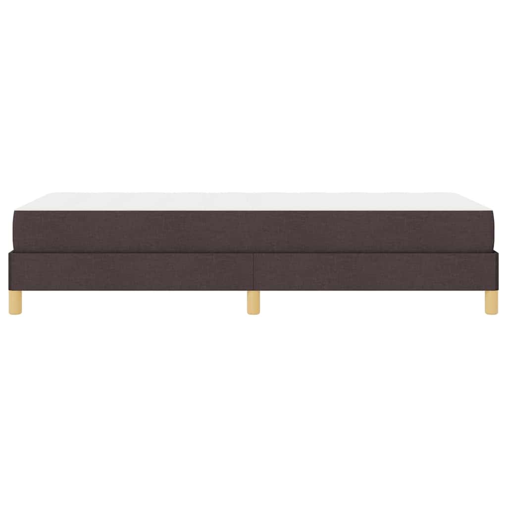 Lit à ressorts avec matelas Marron foncé 100 x 200 cm tissu - XIOS