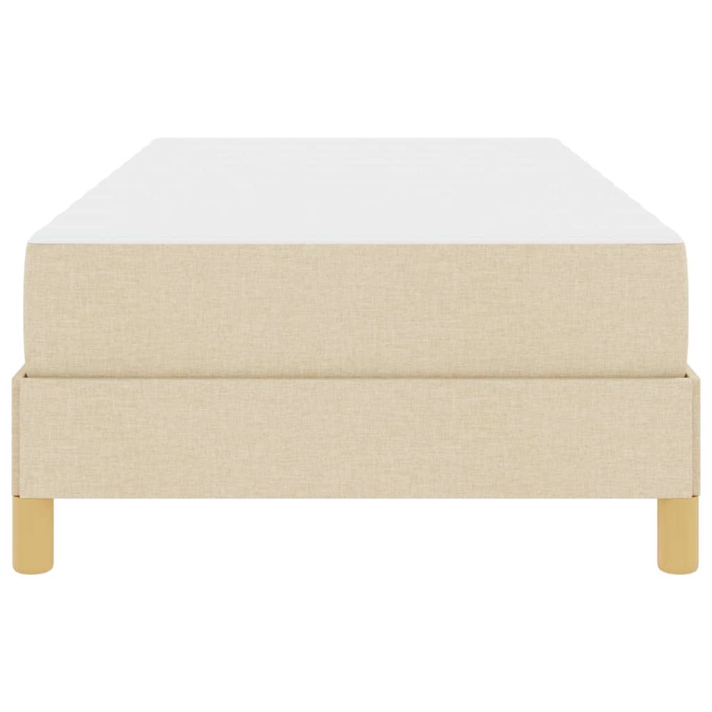Lit à ressorts avec matelas Crème 100 x 200 cm tissu - XIOS