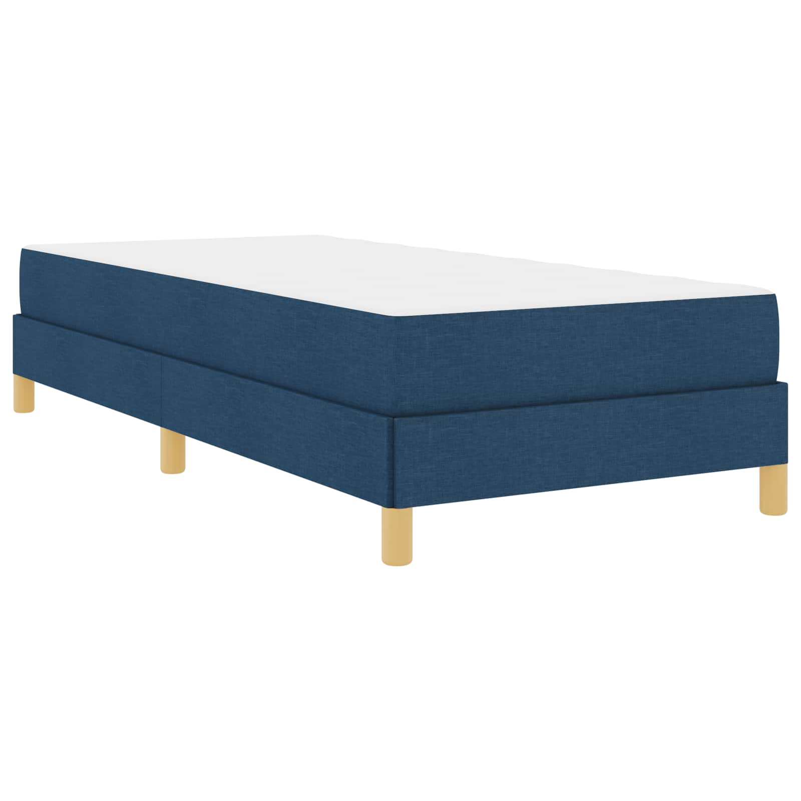 Lit à ressorts avec matelas Bleu 100 x 200 cm tissu - XIOS