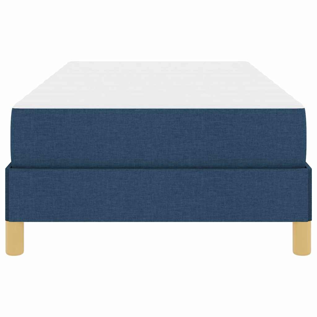 Lit à ressorts avec matelas Bleu 100 x 200 cm tissu - XIOS