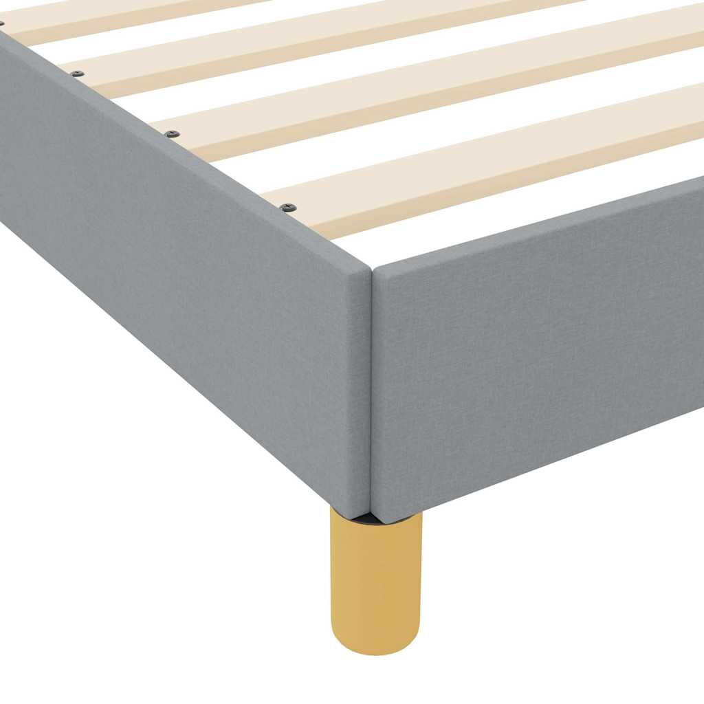 Lit à ressorts avec matelas Gris clair 120 x 190 cm tissu - XIOS