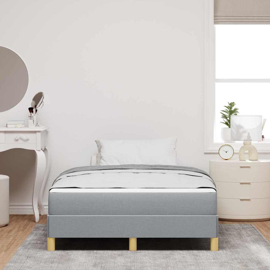 Lit à ressorts avec matelas Gris clair 120 x 190 cm tissu - XIOS