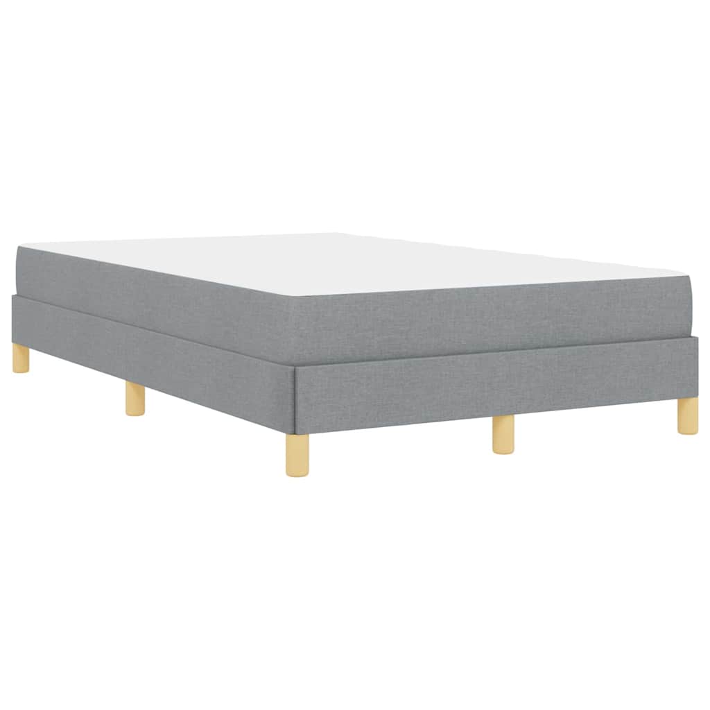 Lit à ressorts avec matelas Gris clair 120 x 190 cm tissu - XIOS