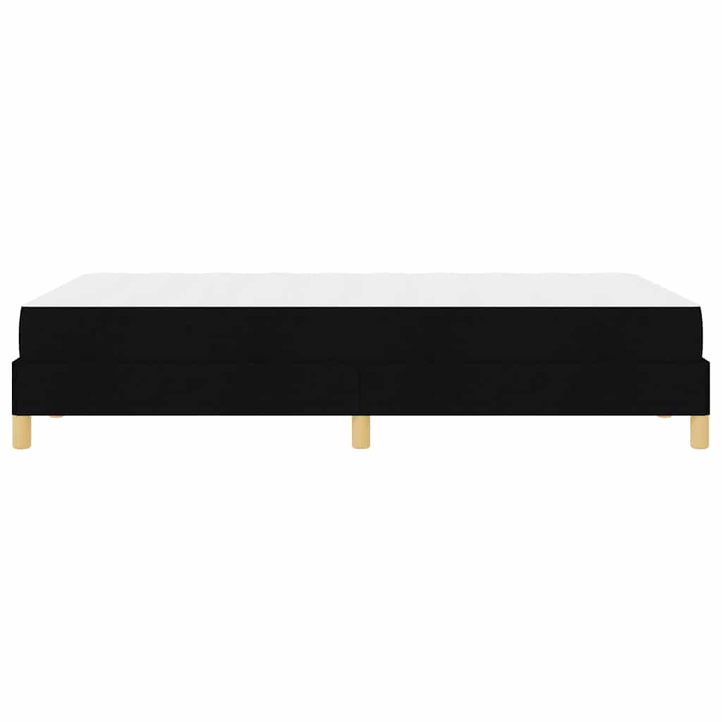 Lit à ressorts avec matelas Noir 120 x 190 cm tissu - XIOS