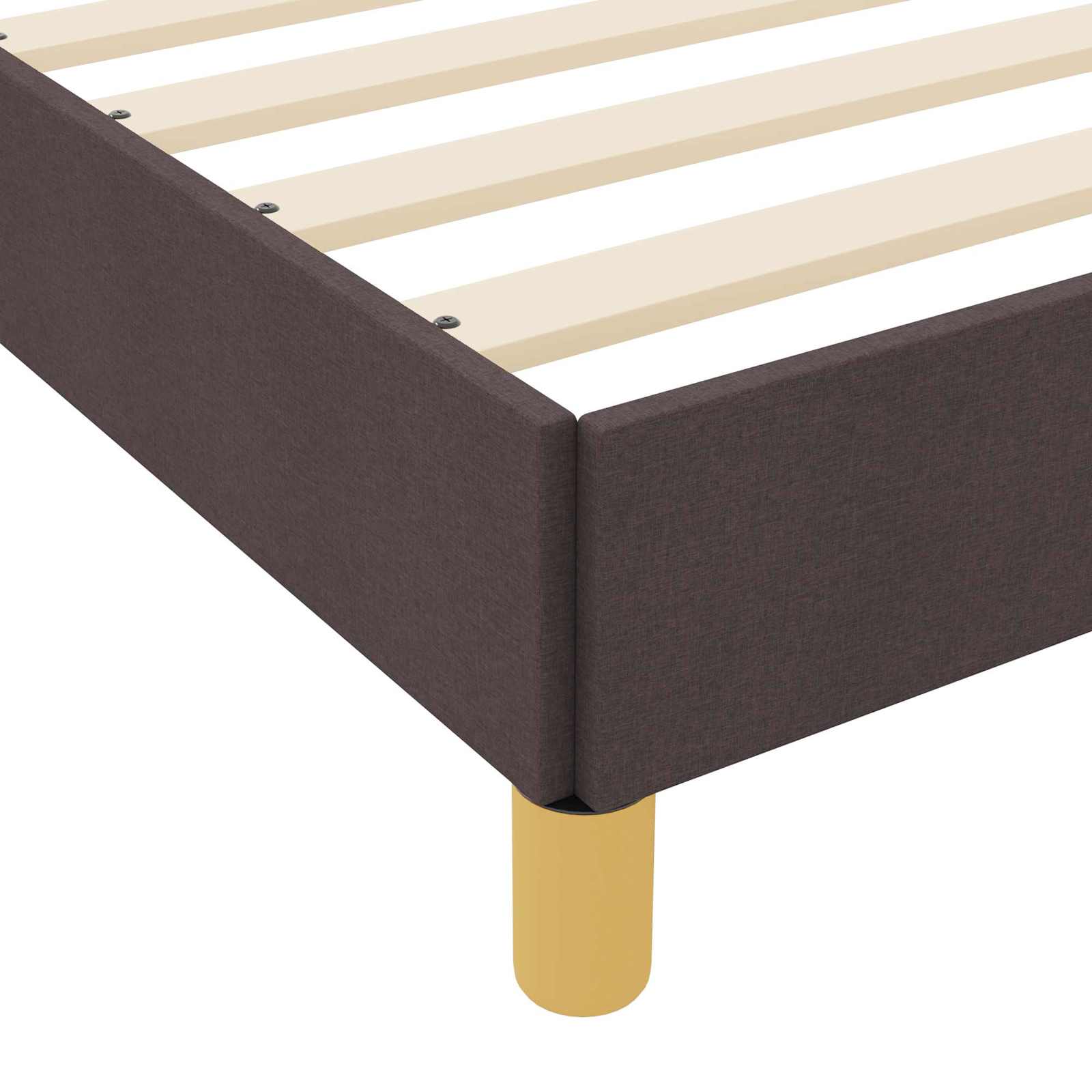 Lit à ressorts avec matelas Marron foncé 120 x 190 cm tissu - XIOS