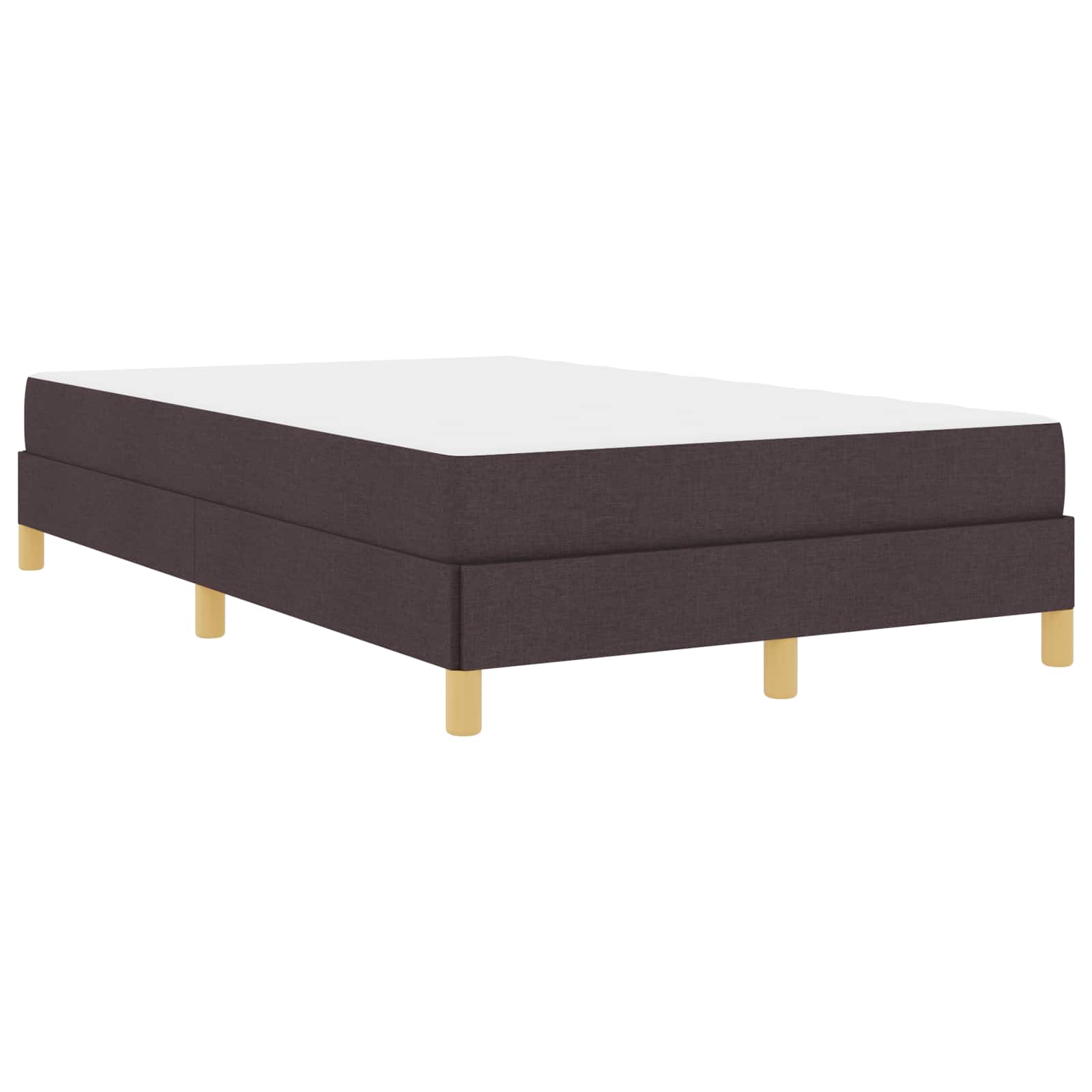 Lit à ressorts avec matelas Marron foncé 120 x 190 cm tissu - XIOS