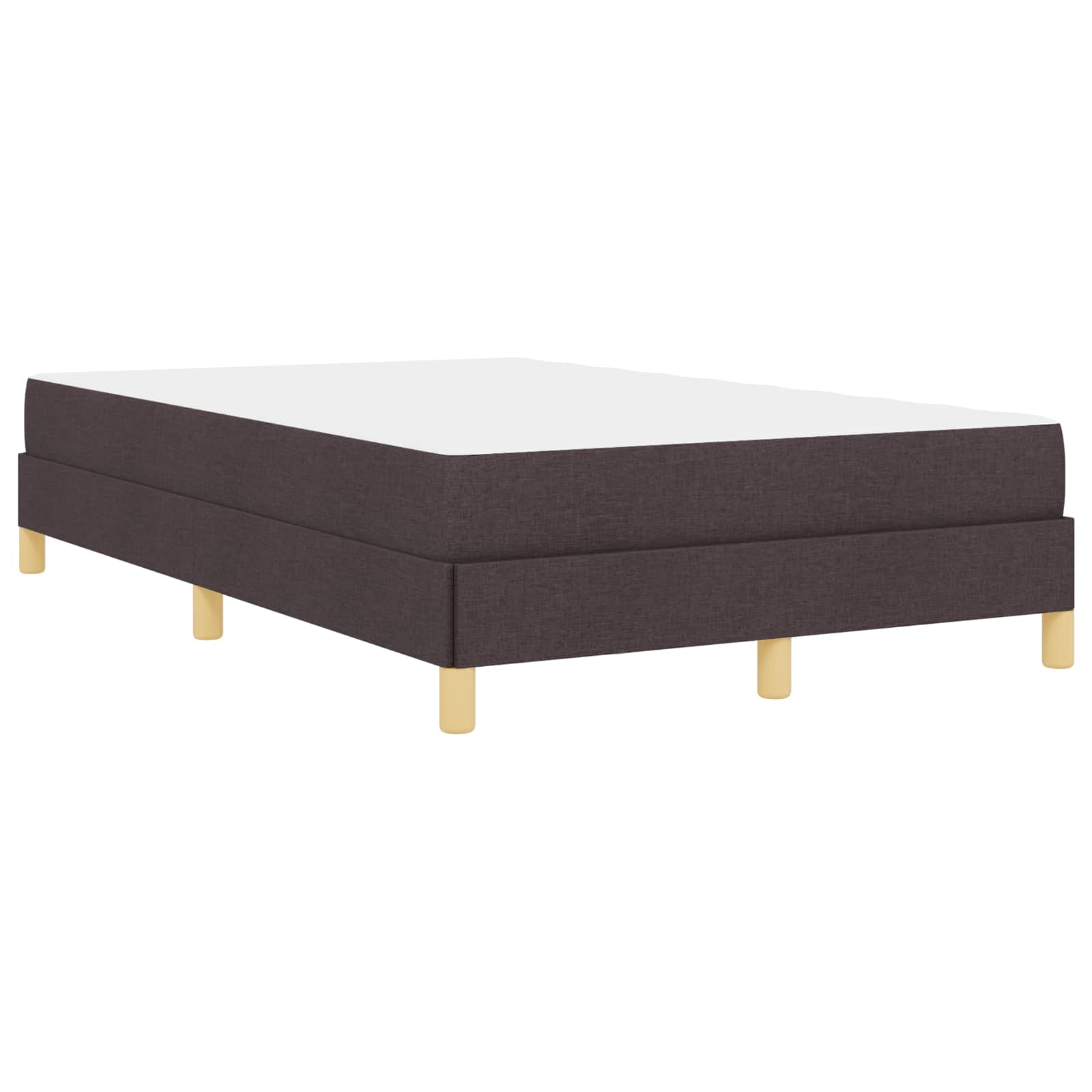 Lit à ressorts avec matelas Marron foncé 120 x 190 cm tissu - XIOS
