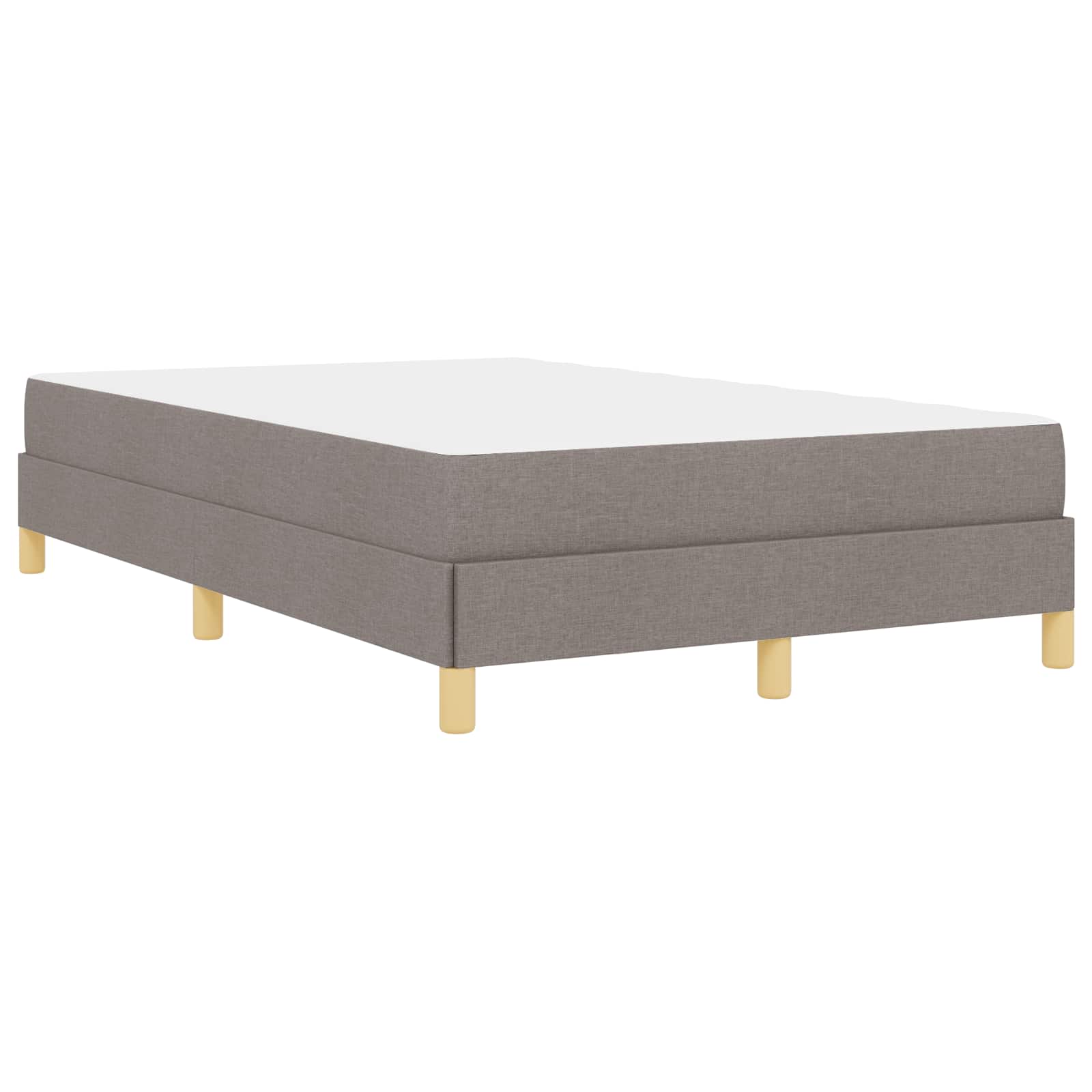 Lit à ressorts avec matelas Taupe 120 x 190 cm tissu - XIOS
