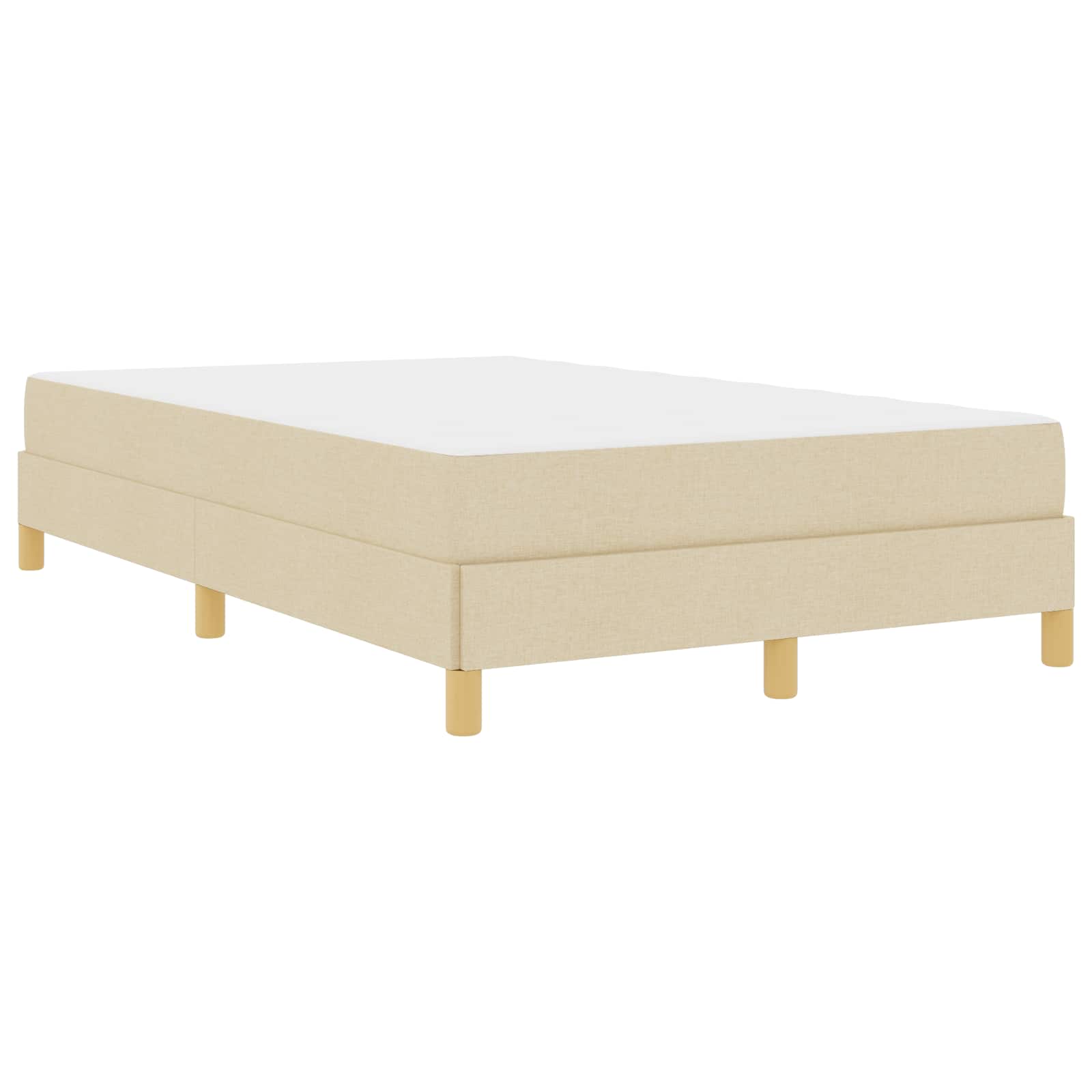 Lit à ressorts avec matelas Crème 120 x 190 cm tissu - XIOS