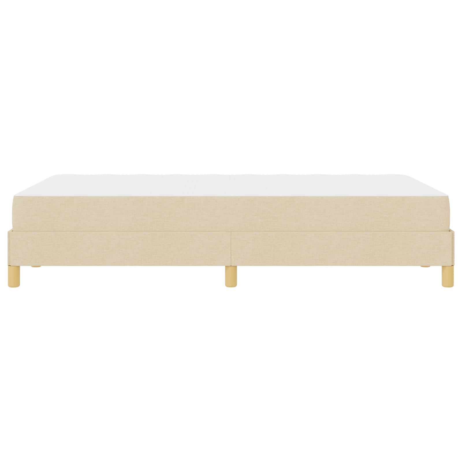 Lit à ressorts avec matelas Crème 120 x 190 cm tissu - XIOS