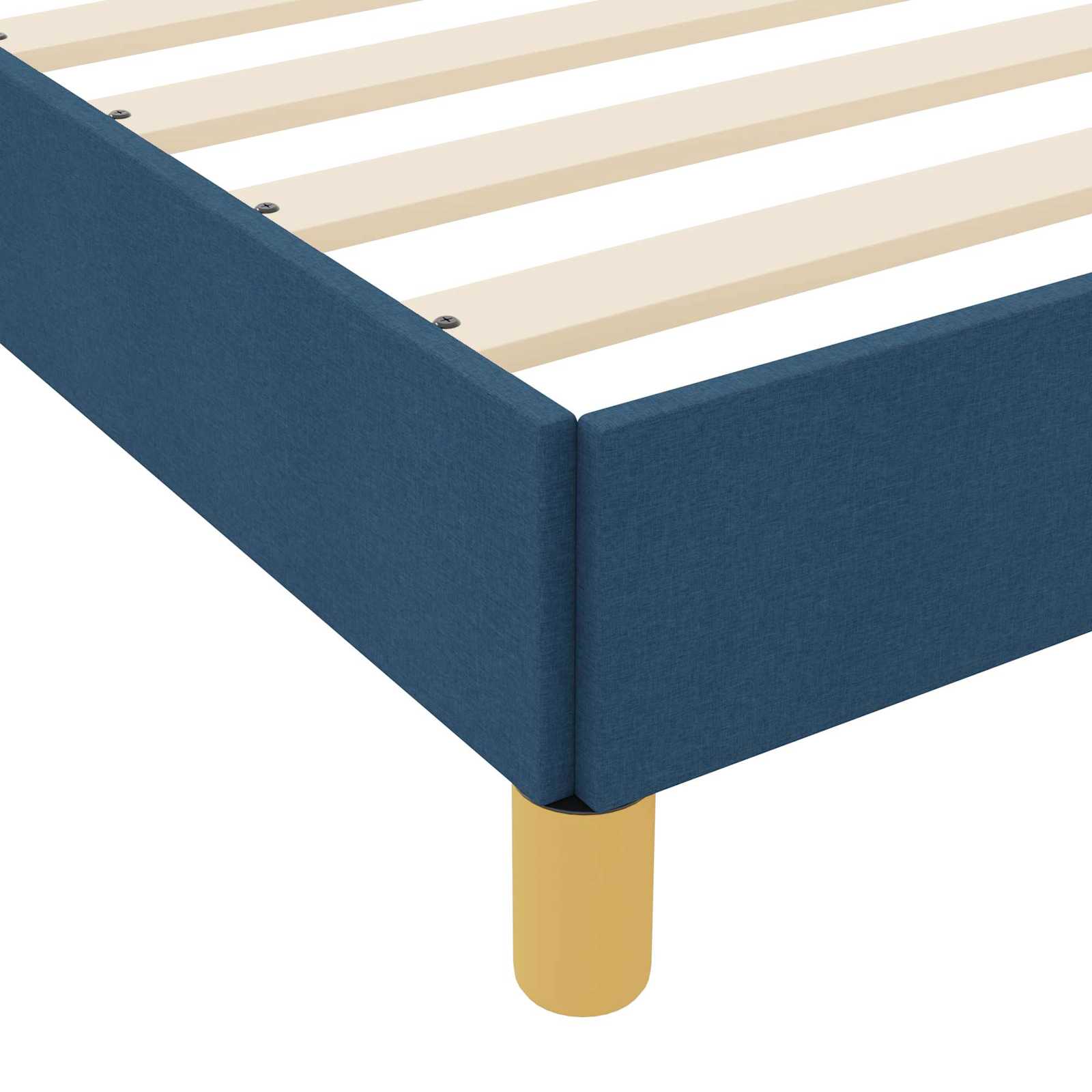 Lit à ressorts avec matelas Bleu 120 x 190 cm tissu - XIOS
