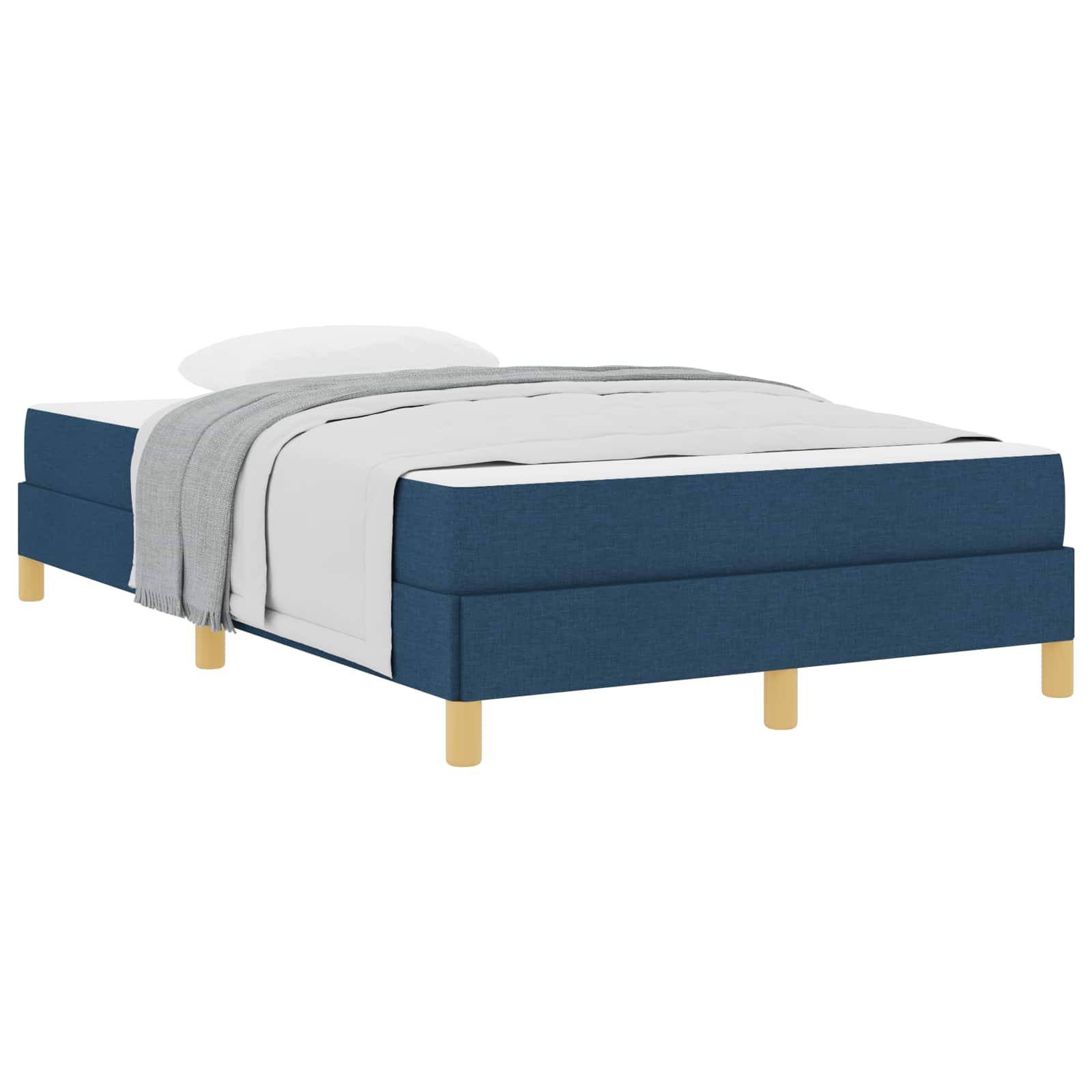 Lit à ressorts avec matelas Bleu 120 x 190 cm tissu - XIOS