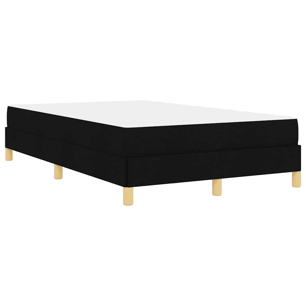 Lit à ressorts avec matelas Noir 120 x 200 cm tissu - XIOS