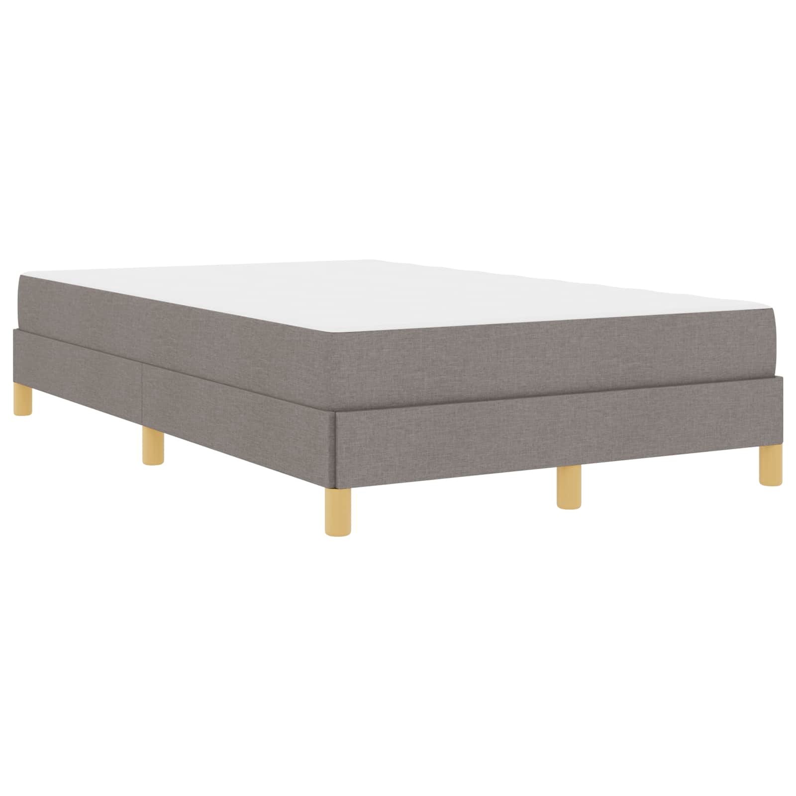 Lit à ressorts avec matelas Taupe 120 x 200 cm tissu - XIOS