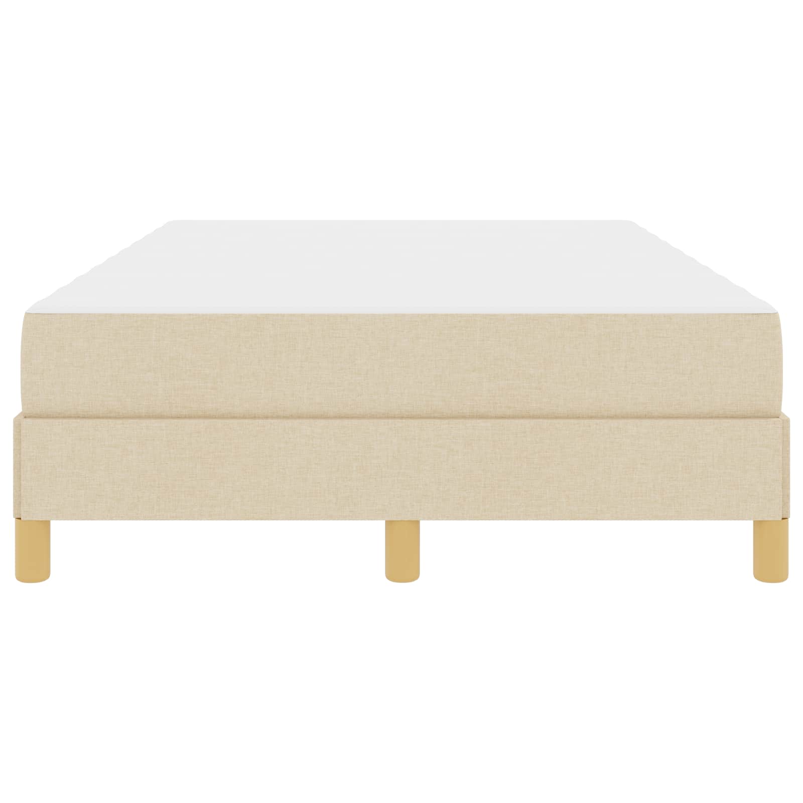 Lit à ressorts avec matelas Crème 120 x 200 cm tissu - XIOS