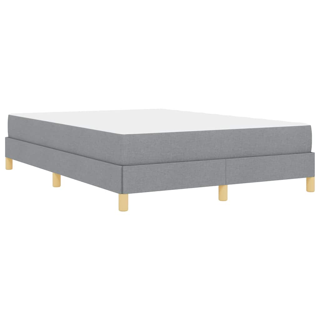 Lit à ressorts avec matelas Gris clair 140 x 190 cm tissu - XIOS