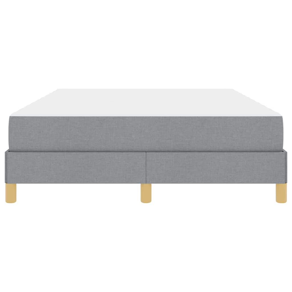 Lit à ressorts avec matelas Gris clair 140 x 190 cm tissu - XIOS