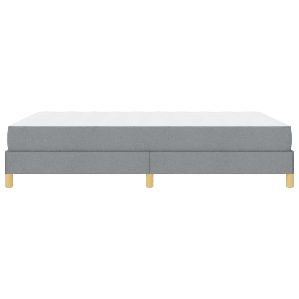 Lit à ressorts avec matelas Gris clair 140 x 190 cm tissu - XIOS