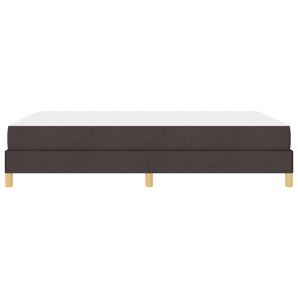 Lit à ressorts avec matelas Marron foncé 140 x 190 cm tissu - XIOS