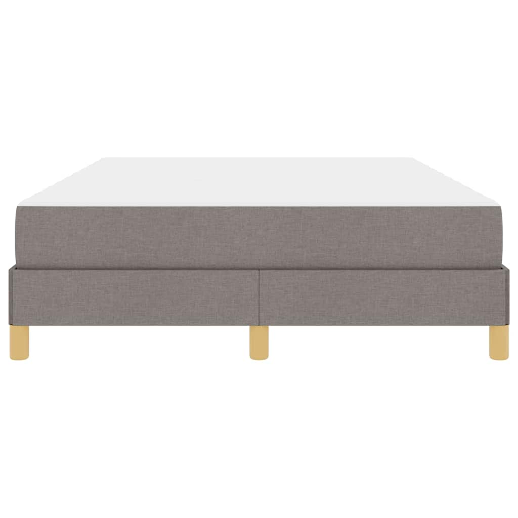 Lit à ressorts avec matelas Taupe 140 x 190 cm tissu - XIOS