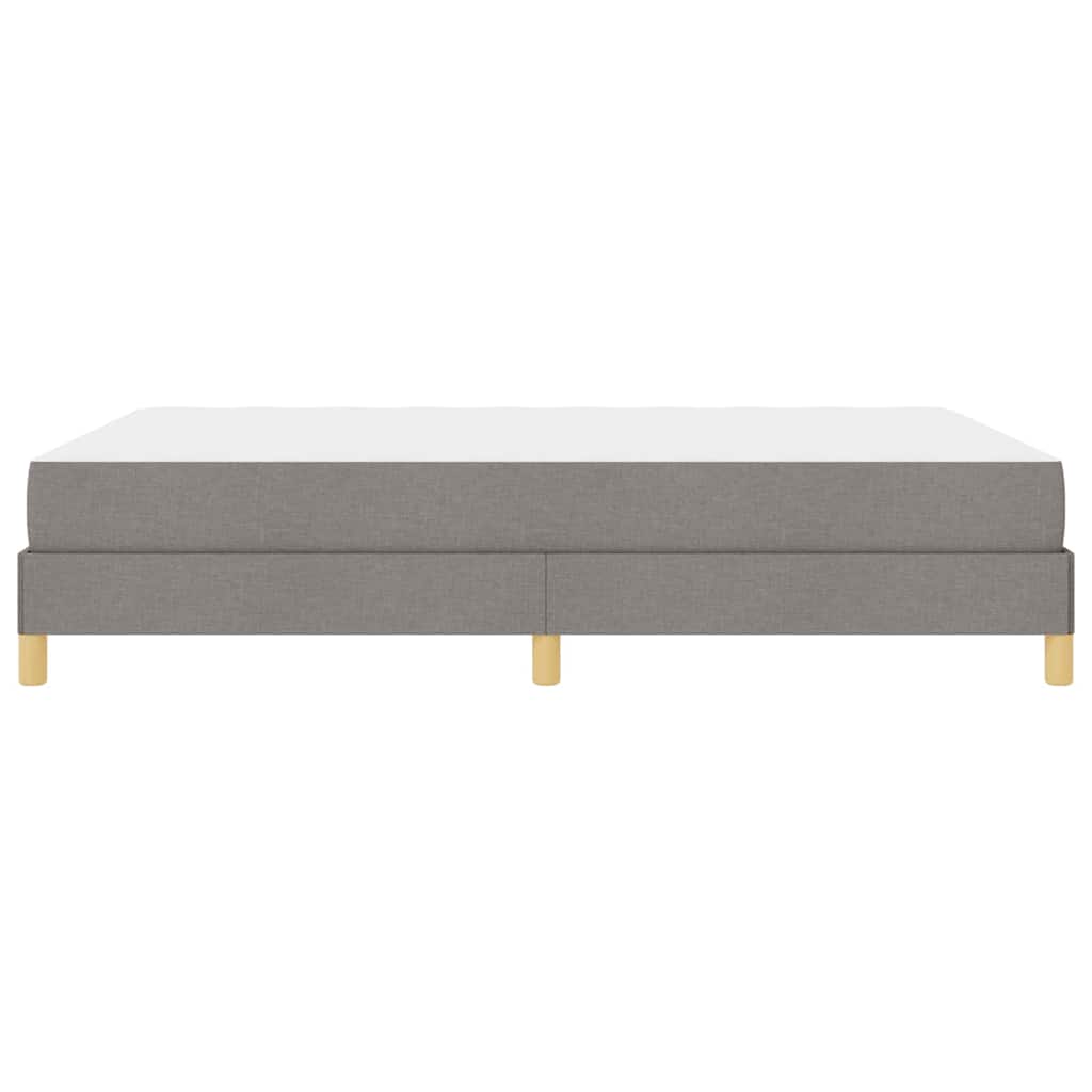 Lit à ressorts avec matelas Taupe 140 x 190 cm tissu - XIOS