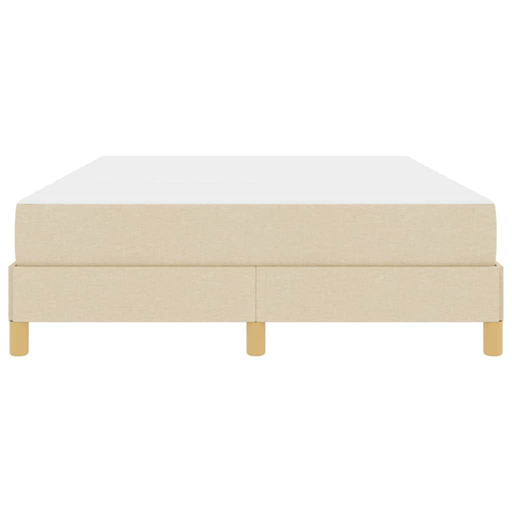Lit à ressorts avec matelas Crème 140 x 190 cm tissu - XIOS