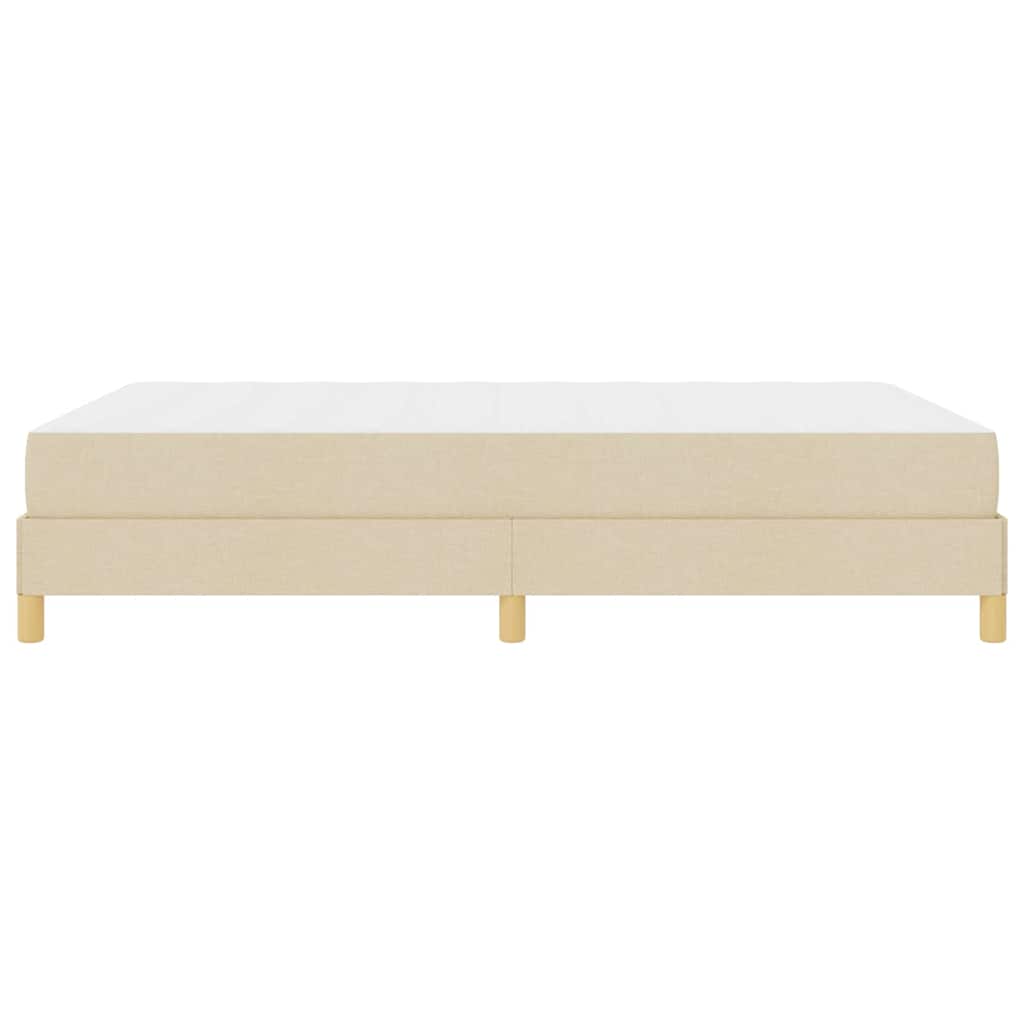 Lit à ressorts avec matelas Crème 140 x 190 cm tissu - XIOS