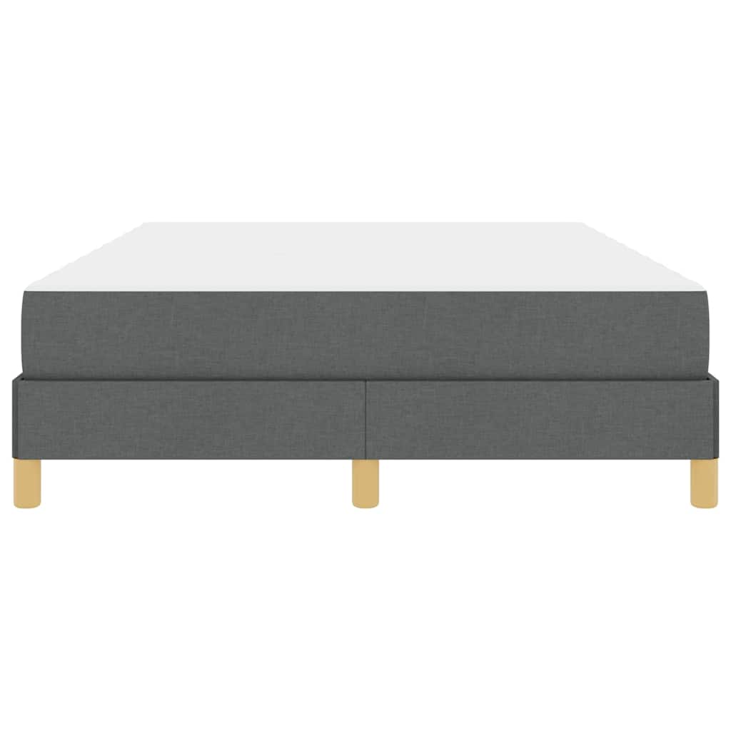 Lit à ressorts avec matelas Gris foncé 140 x 200 cm tissu - XIOS