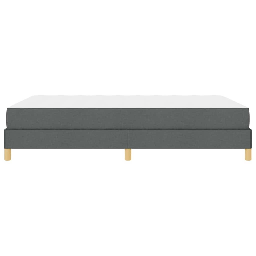 Lit à ressorts avec matelas Gris foncé 140 x 200 cm tissu - XIOS