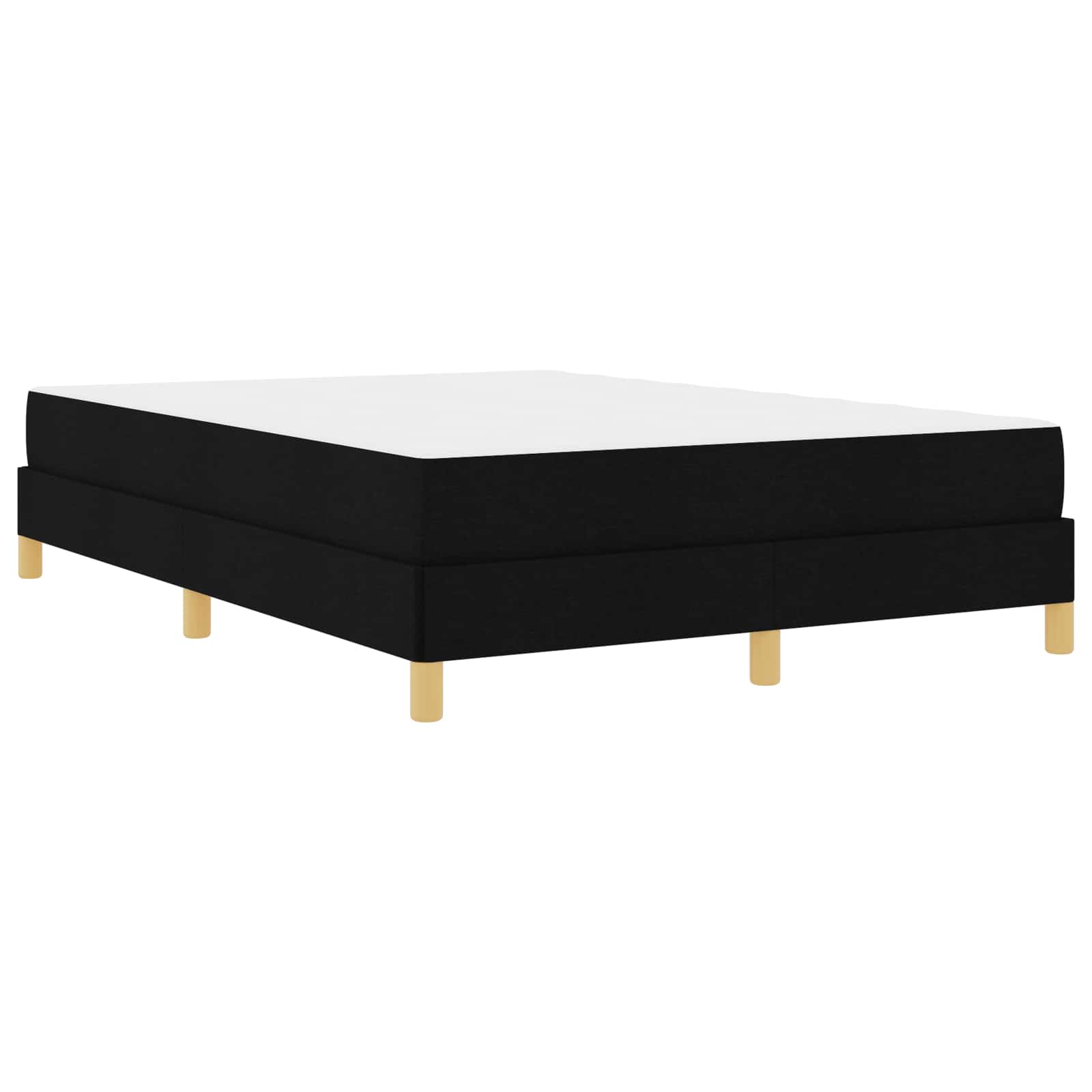 Lit à ressorts avec matelas Noir 140 x 200 cm tissu - XIOS