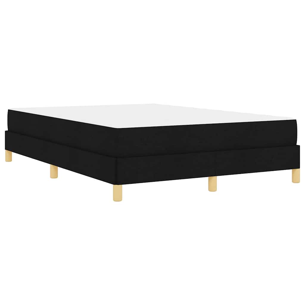 Lit à ressorts avec matelas Noir 140 x 200 cm tissu - XIOS